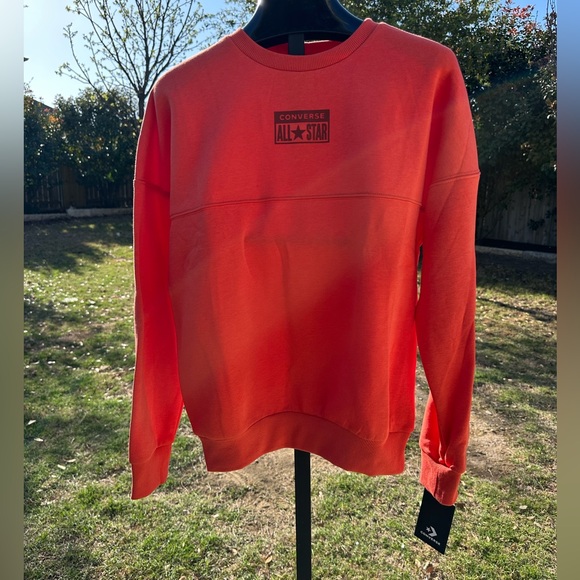 Converse Other - Converse Boys Large Orange Sweatshirt. NWT!
